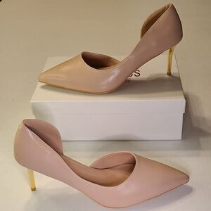 Pink Womens High Heels Size 10 - Gold Stiletto - 🎀 Meilygrss Fashion 👠